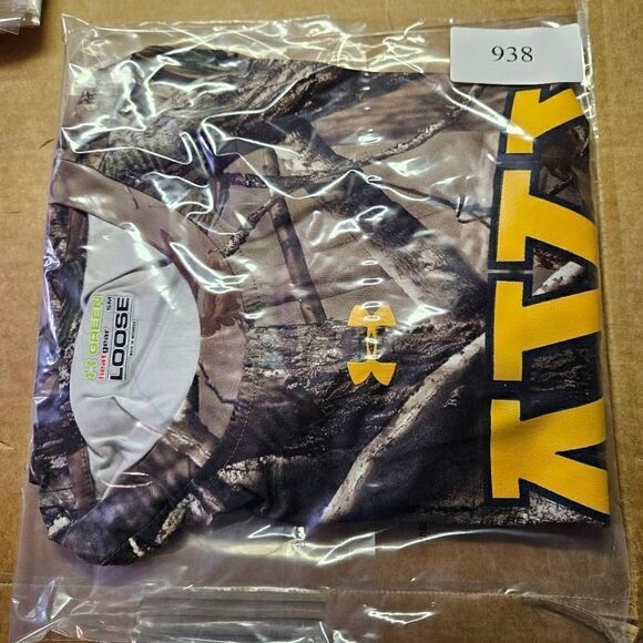 US Navy Shirt Mens Small Camo Under Armour Loose Heat Gear Hunting Short Sleeve - Picture 9 of 9